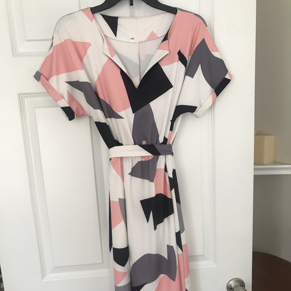 Flowing geometric dress